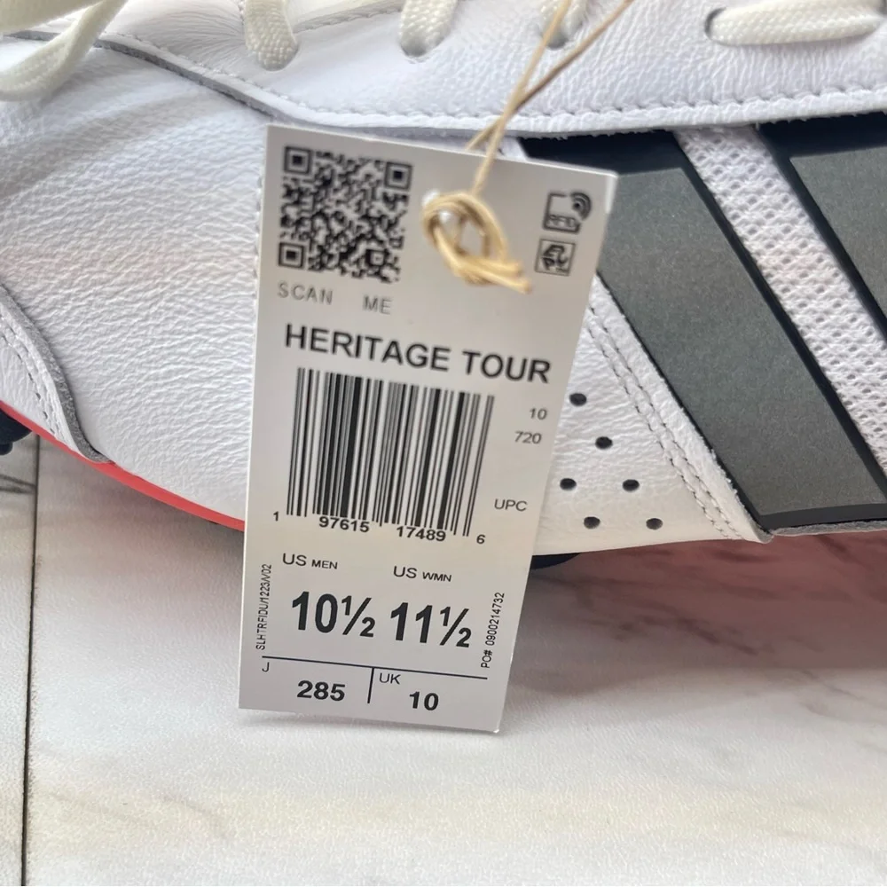 Adidas Heritage Tour Cycling Shoes White Silver Leather - Picture 11 of 11